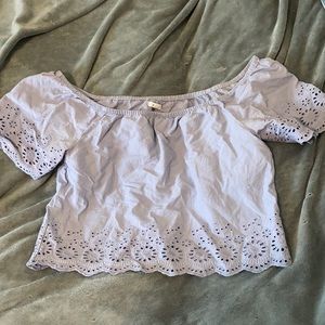 Ardene XL blue off the shoulder top